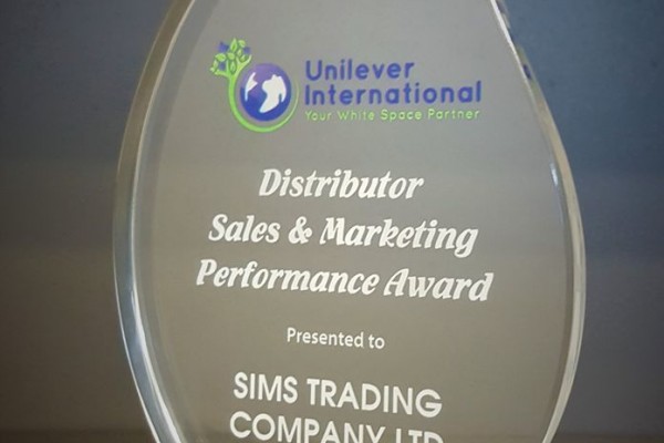 Sims attained “Distributor Sales & Marketing Performance Award”